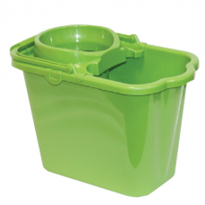 Ведро 9,5л С ОТЖИМОМ (сетчатый), пластиковое, цвет зеленый, (моп 602584,-585), IDEA, М 2421