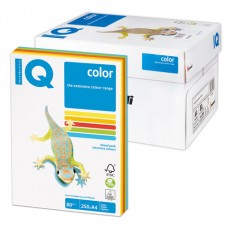 Бумага IQ color, А4, 80 г/м2, 250 л., (5 цв. x 50 л.), цветная, интенсив, RB02