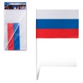 Флаг РФ 15*22 см, с флагштоком 30 см, упаковка европодвес, ш/к 21518