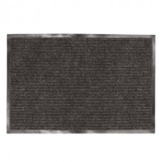 Коврик входной ворсовый влаго-грязезащитный ЛАЙМА, 120*150 см ребристый, толщина 7мм, черный, 602877