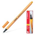 Ручка капиллярная STABILO "Point 88", НЕОНОВАЯ ОРАНЖЕВАЯ, корпус оранжевый, линия письма 0,4 мм, 88/054
