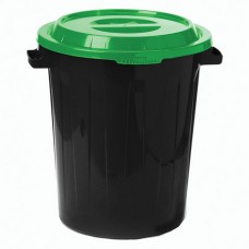 Контейнер 90 литров для мусора, БАК+КРЫШКА (высота 64 см х диаметр 60 см), IDEA