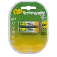 Батарейки аккумуляторные КОМПЛЕКТ 2 шт.,  GP AAA (HR03) 400mAh 2BL