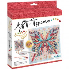 Алмазная мозаика Origami "Арт-терапия. Алмазные узоры. Тропическая бабочка", 20*20см