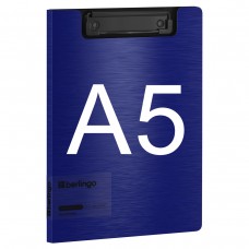 Папка-планшет с зажимом Berlingo "Steel&Style" А5+, 1800мкм, пластик (полифом), синяя, PPf_94002