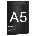 Папка-планшет с зажимом Berlingo "Steel&Style" А5+, 1800мкм, пластик (полифом), черная, PPf_94001