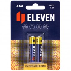 Батарейка Eleven SUPER AAA (LR03) алкалиновая, BC2, КОМПЛЕКТ 2шт.
