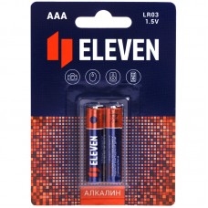 Батарейка Eleven AAA (LR03) алкалиновая, BC2, КОМПЛЕКТ 2шт.