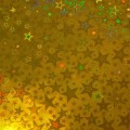 Бумага упаковочная голографическая "Звездопад", цвет ярко-желтый, 70 х 100 см