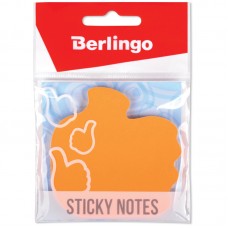 Блок самоклеящийся фигурный Berlingo "OK!" 70*70мм, 50л, оранжевый неон, европодвес