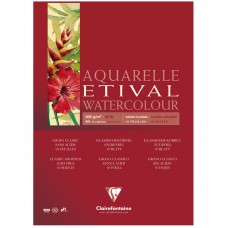 Альбом для акварели 10л., А4, на склейке Clairefontaine "Etival", 200г/м2, классическое зерно