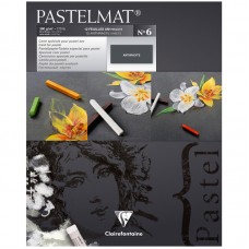 Альбом для пастели, 12л., 240*300мм, на склейке Clairefontaine "Pastelmat", 360г/м2, бархат, антрацит, 96004C