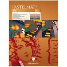 Альбом для пастели, 12л., 300*400мм, на склейке Clairefontaine "Pastelmat", 360г/м2, бархат, цв. блок, 96008C