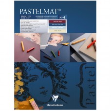 Альбом для пастели, 12л., 300*400мм, на склейке Clairefontaine "Pastelmat", 360г/м2, бархат, цв. блок, 96112C