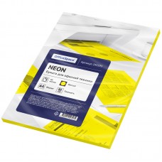 Бумага цветная OfficeSpace neon А4, 80г/м2, 50л. (желтый), 245193