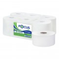 Бумага туалетная Focus Eco Jumbo, 1 слойн, 450м/рул., тиснение, КОМПЛЕКТ 12шт., (Система T1), белая