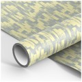 Упаковочная бумага глянц. 70*100см, MESHU "Grey-yellow", 90г/м2, М100_41076