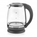 Чайник BRAYER BR1044, 2 л, 2200 Вт, закрытый нагревательный элемент, стекло, серый