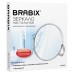 Зеркало настольное BRABIX, круглое, диметр 17 см, двустороннее, с увеличением, рамка из нержавеющей стали, 607421