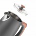 Чайник KITFORT КТ-6120-2, 1,7 л, 2200 Вт, закрытый нагревательный элемент, LED-дисплей, ТЕРМОРЕГУЛЯТОР, сталь, серый