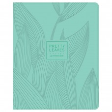 Дневник 1-11 кл. 48л. ЛАЙТ ArtSpace "Pretty leaves", иск. кожа, тиснение фольгой, ляссе