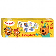 Игра настольная Домино, Step Puzzle "Три Кота", картонная коробка, 80122