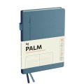 Ежедневник недатированный, А6, 136л., твердый переплет, кожзам, BG "Palm. Steel blue", голубой, DuA6_61326