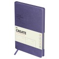 Ежедневник недатированный, А5, 136л., твердый переплет, кожзам, BG "Create. Purple", фиолетовый, цветной срез