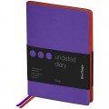 Ежедневник недатированный B6 (122*183мм), 136л., кожзам, Berlingo "Fuze", цветной срез, фиолетовый, UD0_87605