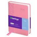 Ежедневник датированный 2024г., А6, 184л., кожзам, Berlingo "Vivella Prestige", розовый