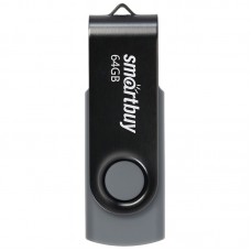 Флеш-диск Smart Buy "Twist"  64GB, USB 2.0 Flash Drive, черный, SB064GB2TWK