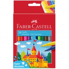 Фломастеры Faber-Castell "Замок", 24цв., смываемые, картон, европодвес
