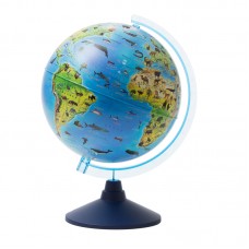 Глобус зоогеографический Globen, 25см, на круглой подставке, Ке012500269