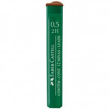 Грифели для механических карандашей Faber-Castell "Polymer", 12шт., 0,5мм, 2H