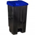 Бак для мусора уличный Idea, с крышкой, с педалью, 110л синий, М 2395