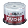 Диски DVD + R (плюс) SONNEN 4,7 Gb 16x Cake Box, КОМПЛЕКТ 50 шт., 512577