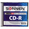Диск CD-R SONNEN, 700 Mb, 52x, Slim Case (1 штука), 512572