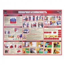 Доска-стенд информационная "Пожарная безопасность" (910х700 мм), пластик