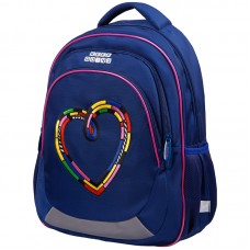 Рюкзак Berlingo Bliss "Colorful heart" 40*29*19см, 3 отделения, 2 кармана, анатомическая ЭВА спинка, RU06923