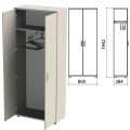 Шкаф для одежды "Этюд", 800х384х1942 мм, цвет серый
