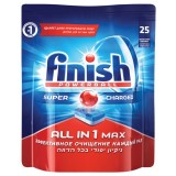 Таблетки для мытья посуды в посудомоечных машинах 25шт FINISH (Финиш) All in 1, ш/к 09619