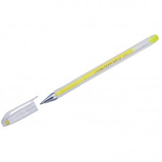 Ручка гелевая Crown "Hi-Jell Color" желтая, 0,7мм, HJR-500HB