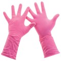 Перчатки хозяйственные  латексные, х/б напыление, разм L (средний), розовые, PACLAN "Practi Comfort", ш/к4019