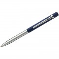 Ручка шариковая Luxor бизнес-класса "Gemini", корп.синий, серебристые.детали, узел 1мм, линия 0,8 мм, синяя, 2036