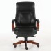 Кресло офисное BRABIX "Infinity EX-707", дерево, натуральная кожа, черное