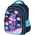 Рюкзак BRAUBERG KIDS FLOSSY, 2 отделения, 3 кармана, Sky girl, 3D панель, 40х28х18 см, 273179