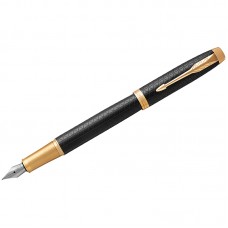 Ручка перьевая Parker "IM Premium Black/Gold GT" синяя, 0,8мм, подарочная упаковка, 1931646