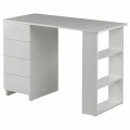Стол письменный/компьютерный BRABIX "Scandi CD-016", 1100х500х750мм, 4 ящика, белый, 641891, ЦБ013707-1