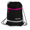 Мешок для обуви 1 отделение Berlingo "Basic pink", 360*460мм, светоотражающая лента, карман на молнии, MS230102