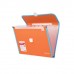Портфель пластиковый BRAUBERG "Joy", А4 (330х245х35 мм), 13 отделений, с окантовкой, индексные ярлыки, оранжевый, 227975